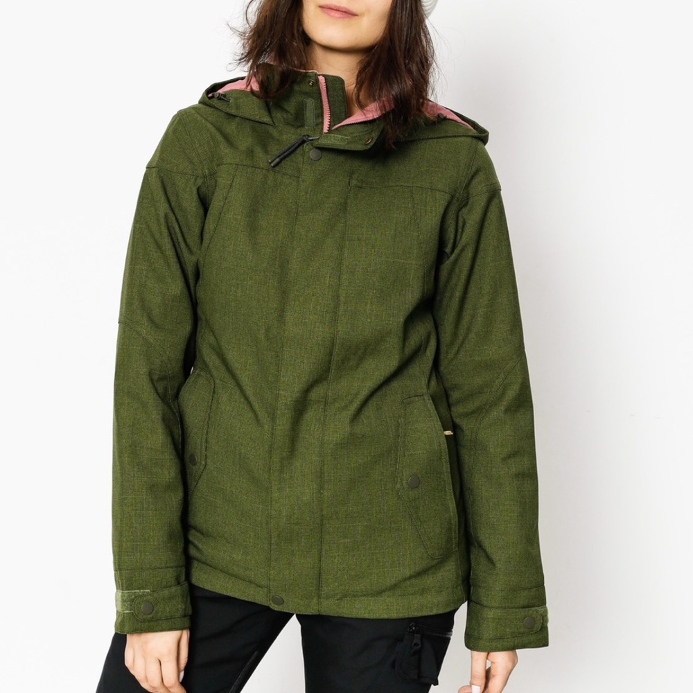 Women's Burton Green Hooded Snowboarding Ski Winter Jacket XS Patagonia Helly